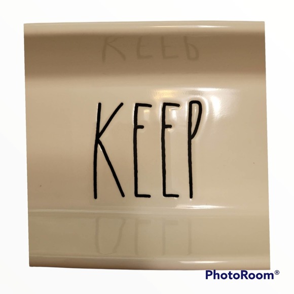 Rae Dunn KEEP Tray Long Letters Farmhouse Style 2 Compartment - Picture 2 of 7